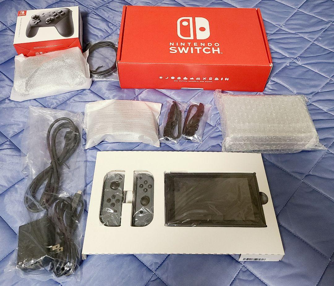 【プロコン付】Nintendo Switch グレー & プロコントローラー