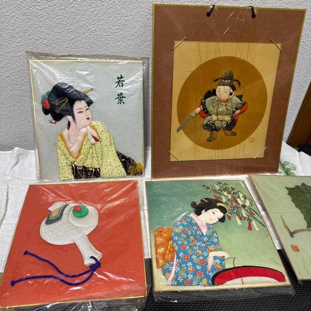 日本の伝統文化 はり絵・きり絵 セット 色紙サイズ