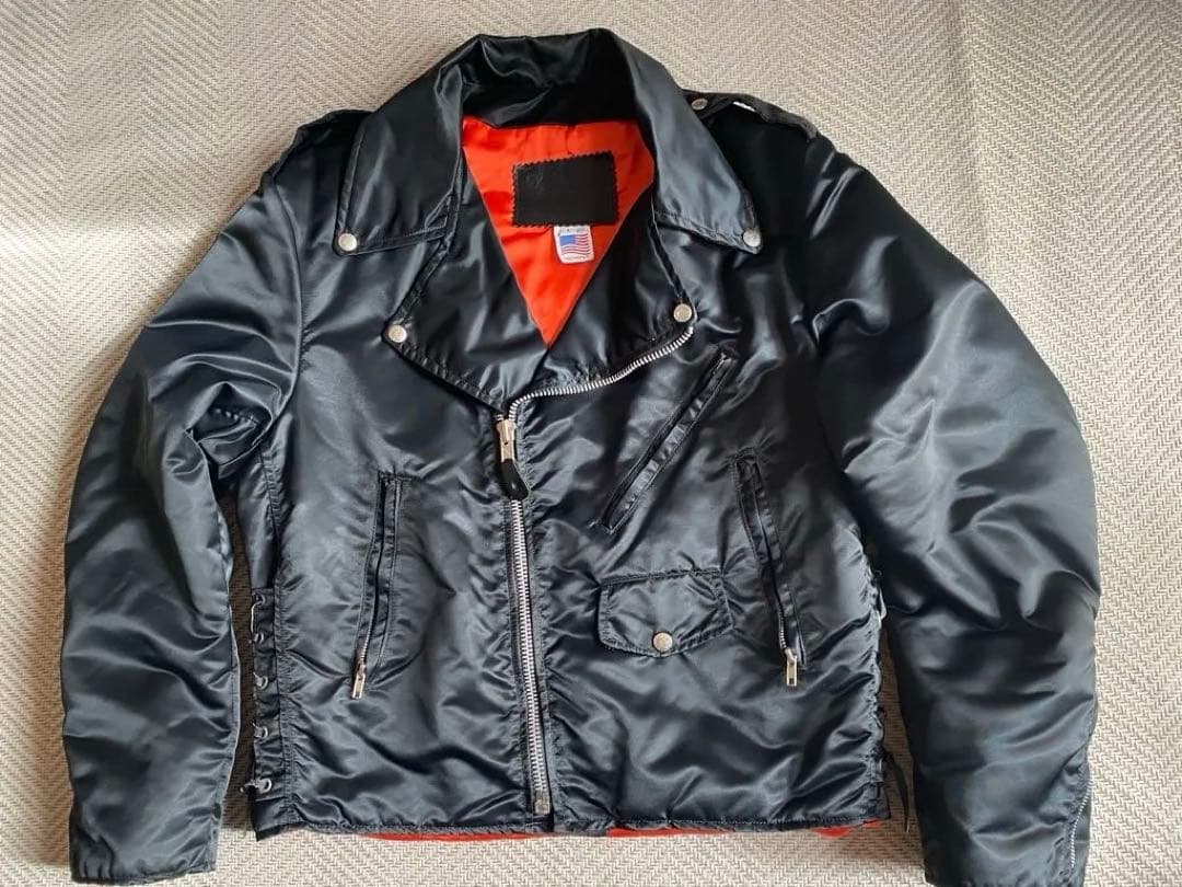 Wライダージャケットブラック 666 666 LEATHER WEAR LJM-27TF プレーンバックサイドベルト