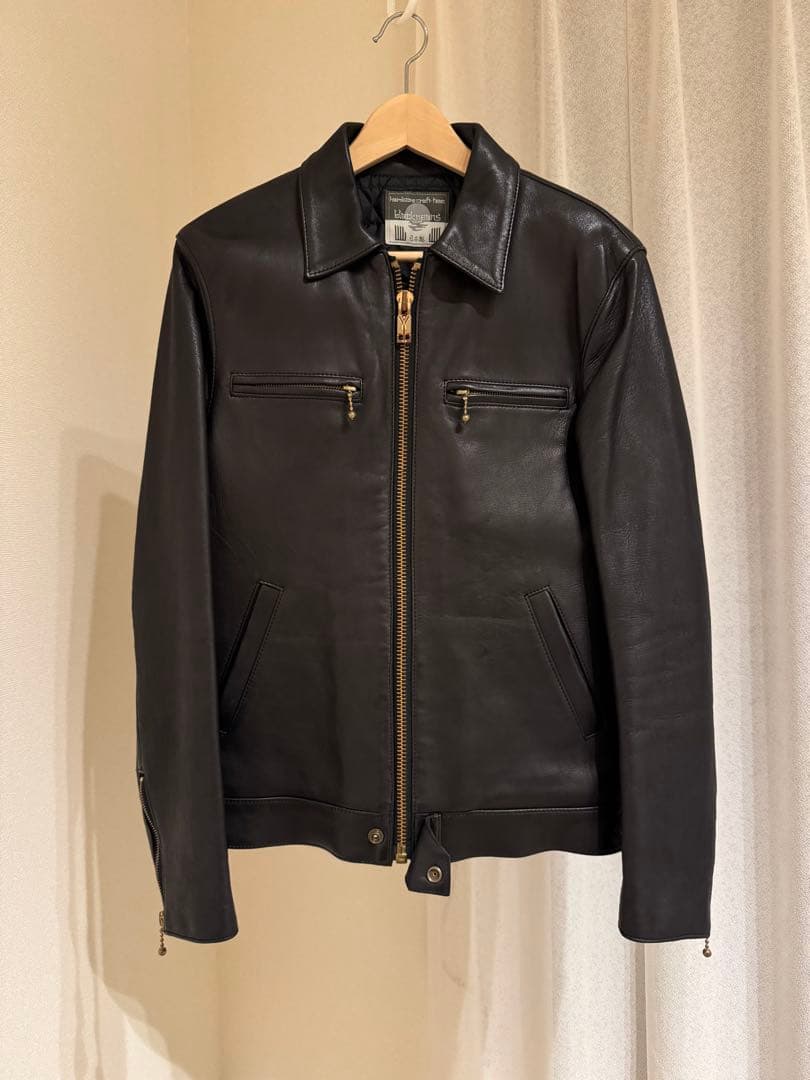 Black Means シングルレザーライダースジャケット　美品 BLACK MEANS（ブラックミーンズ） 革ジャン ライダース blackemeans