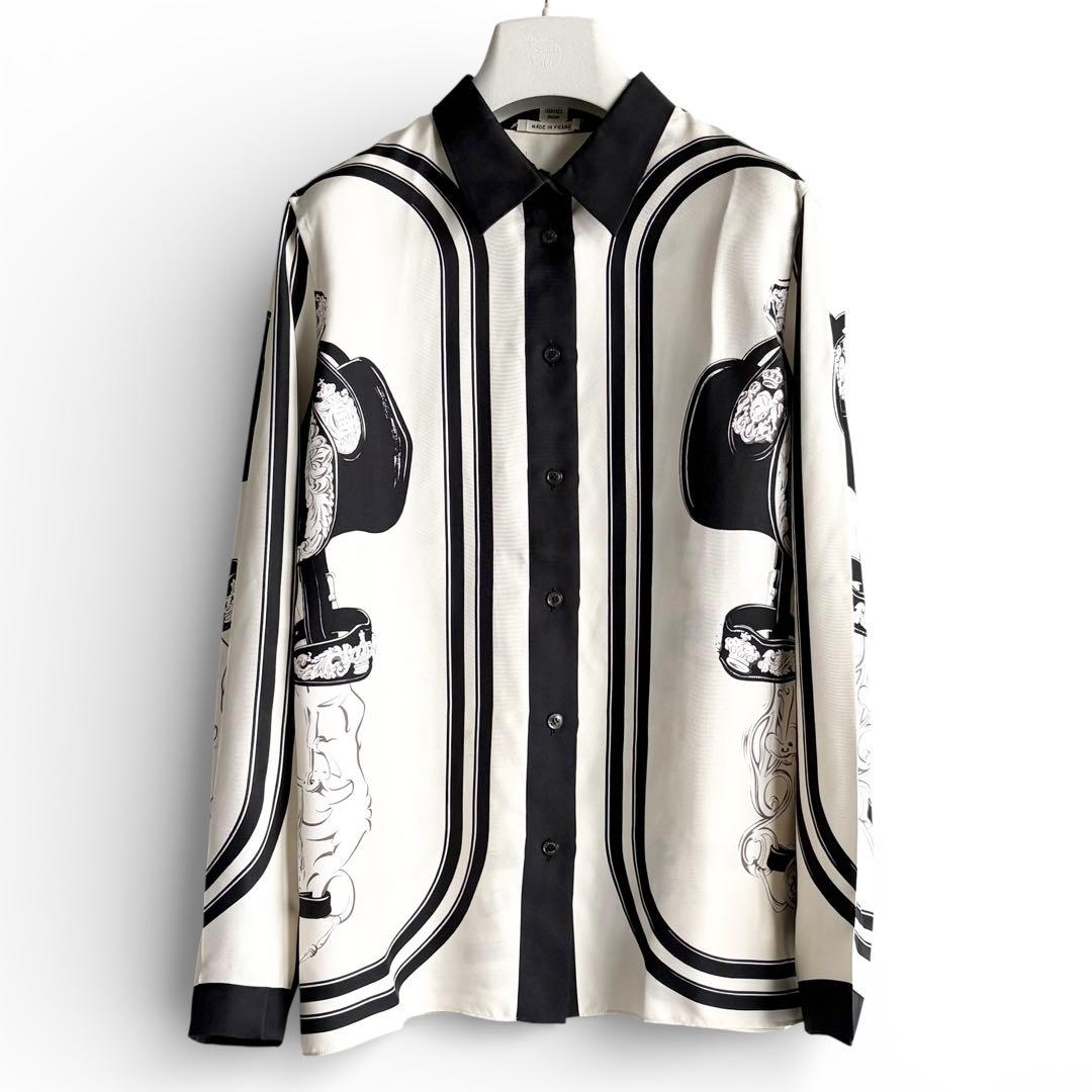 HERMES BRIDES de GALA シルクシャツ 40