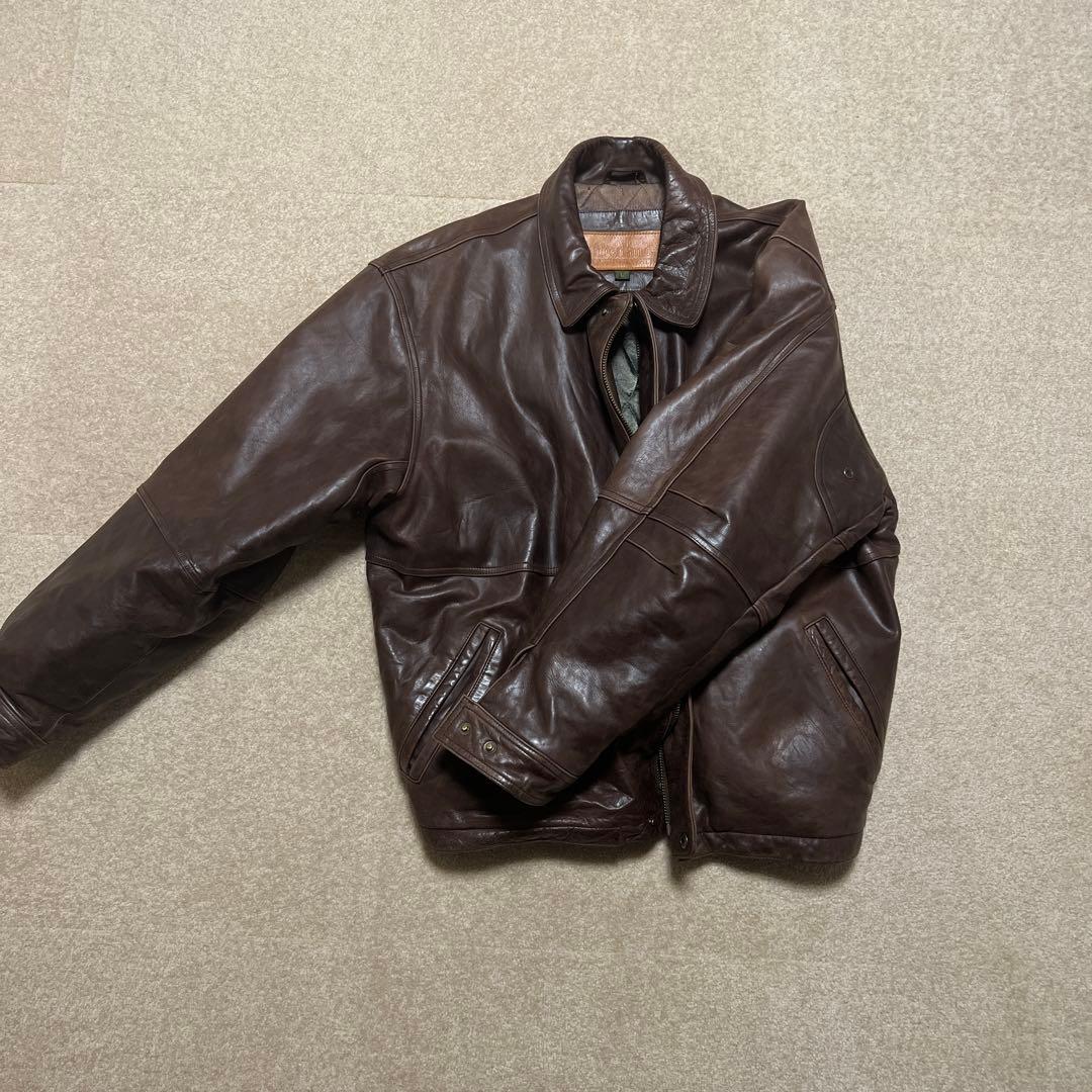 Timberland ブラウンレザージャケット Lサイズ - TIMBERLAND
