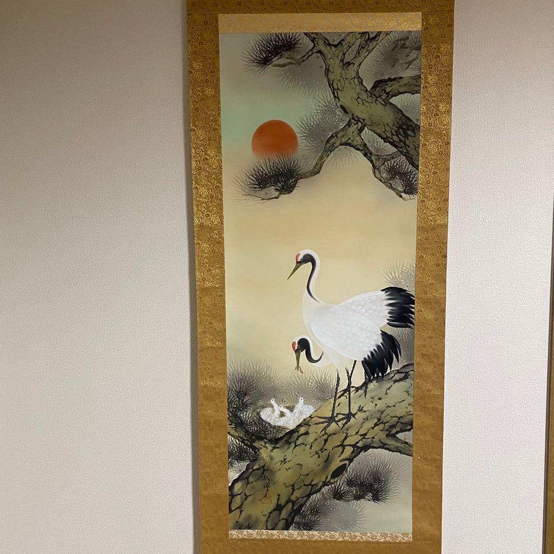 まとめ売り】掛け軸 松上鶴 小墨山水 松鶴 - メルカリ