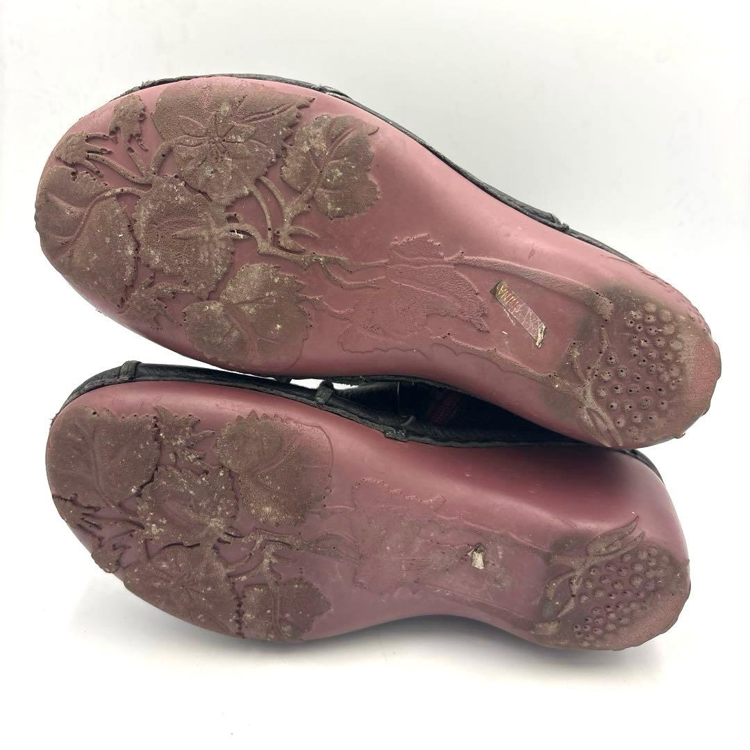 エスタシオン うずまき ショートブーツ【M】23cm ブラック サイド