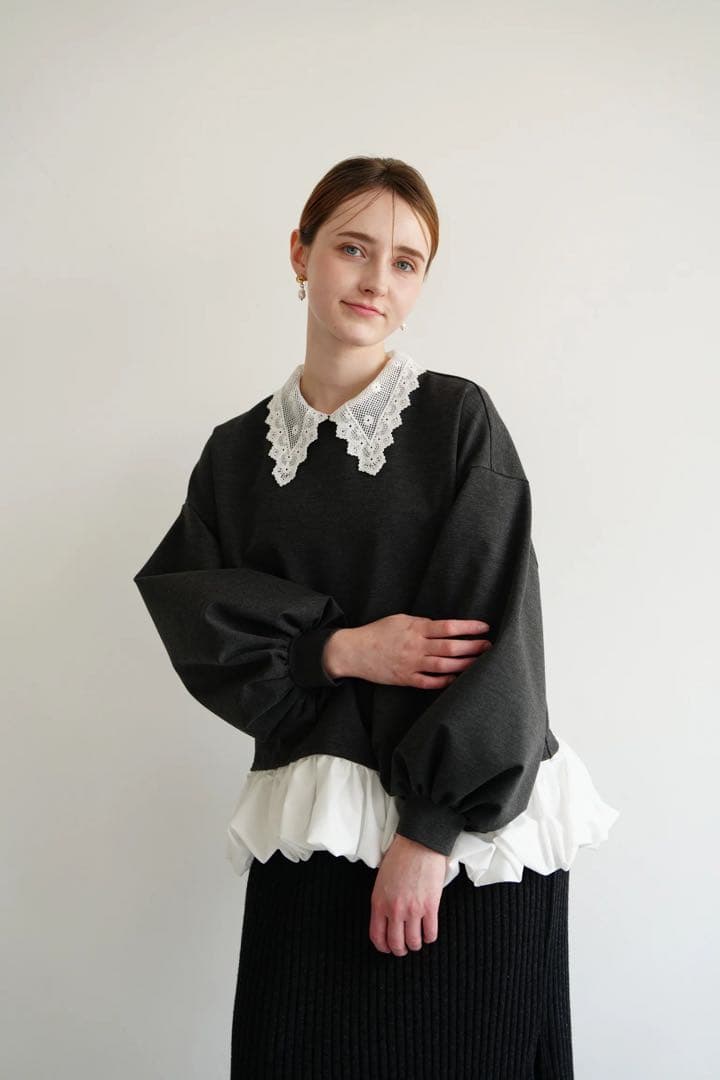 トップス acka shirt docking sweat