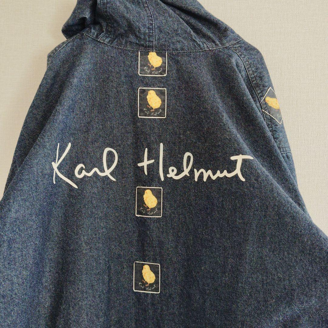 ピンクハウス カールヘルム ひよこ総柄 デニムブルゾン パーカー 刺繍