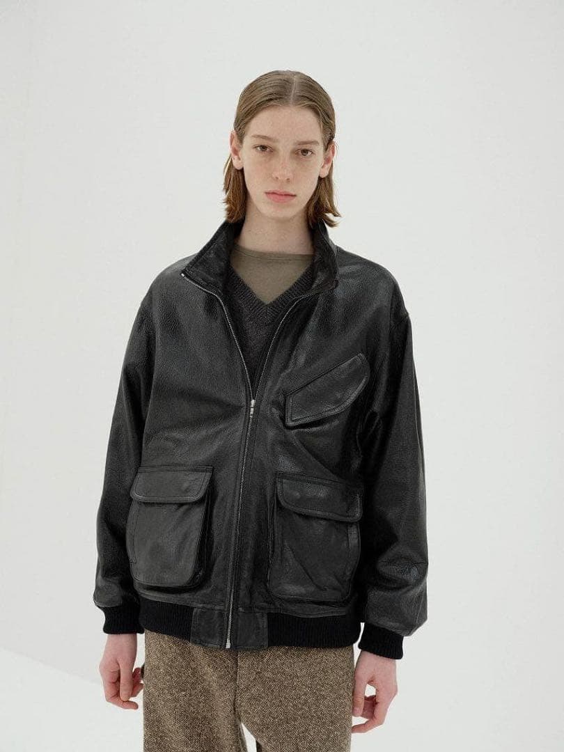 AURALEE 25aw LAMB LEATHER ZIP BLOUSON - メルカリ