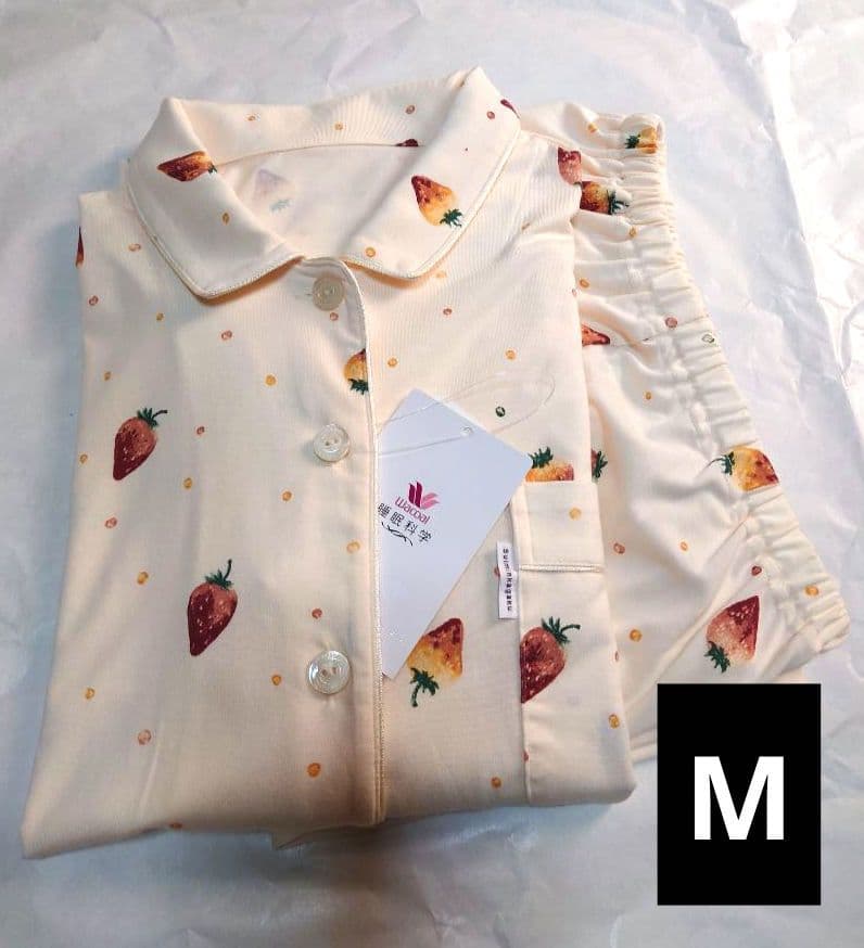 新品タグ付き 高級 ワコール 睡眠科学 パジャマ ルームウェア いちご M