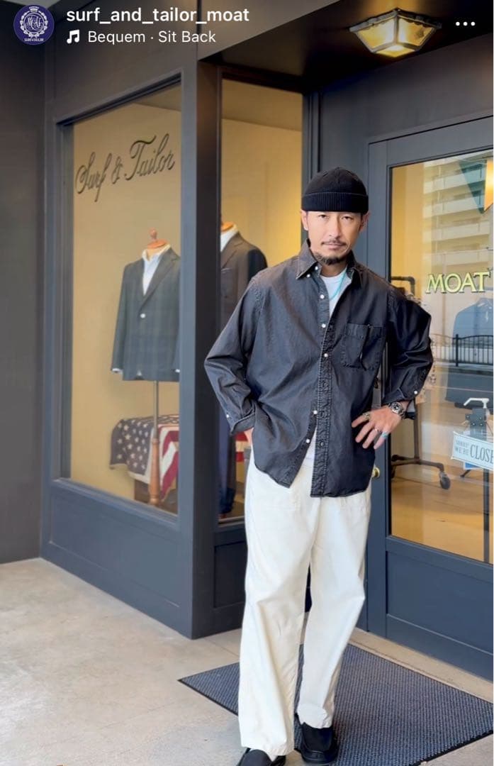 Surf&TailorMOAT サーフ&テーラー モート ブラックデニムシャツ - メルカリ