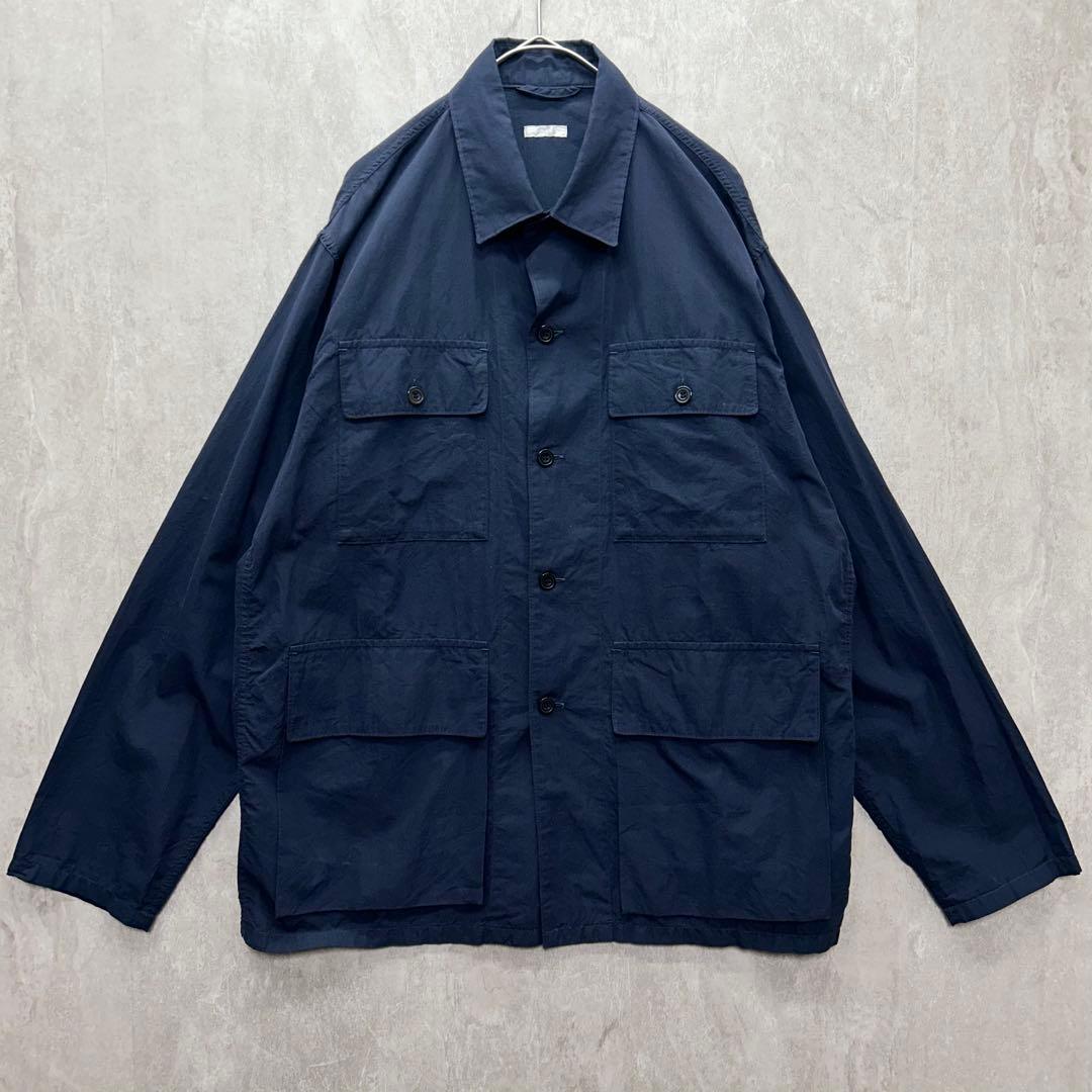 【名作】COMOLI コモリ 15SS リネンサファリジャケット ネイビー 2