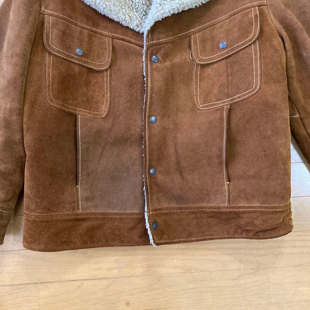 希少USA古着70s〝JCペニー〟ヴィンテージスウェードレザー ボア