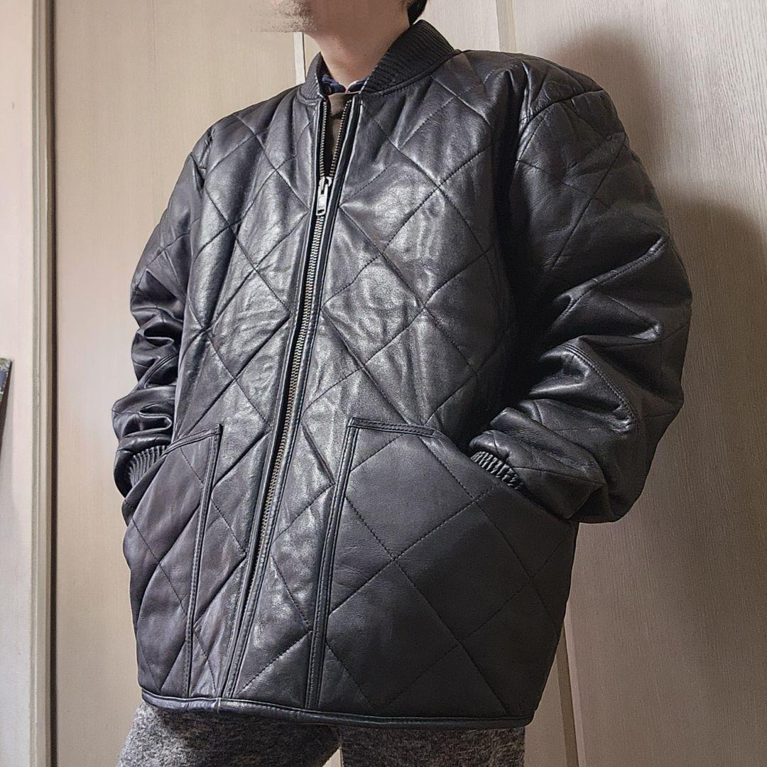 イタリア製　レザー　ジャケット　XL