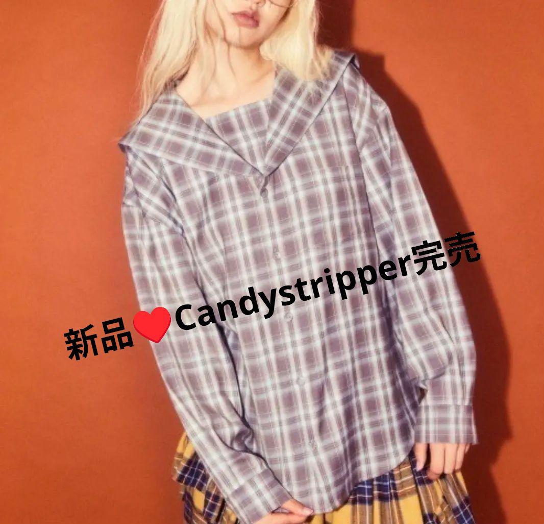 Candystripper新品♥完売♥チェックセーラーブラウスシャツ