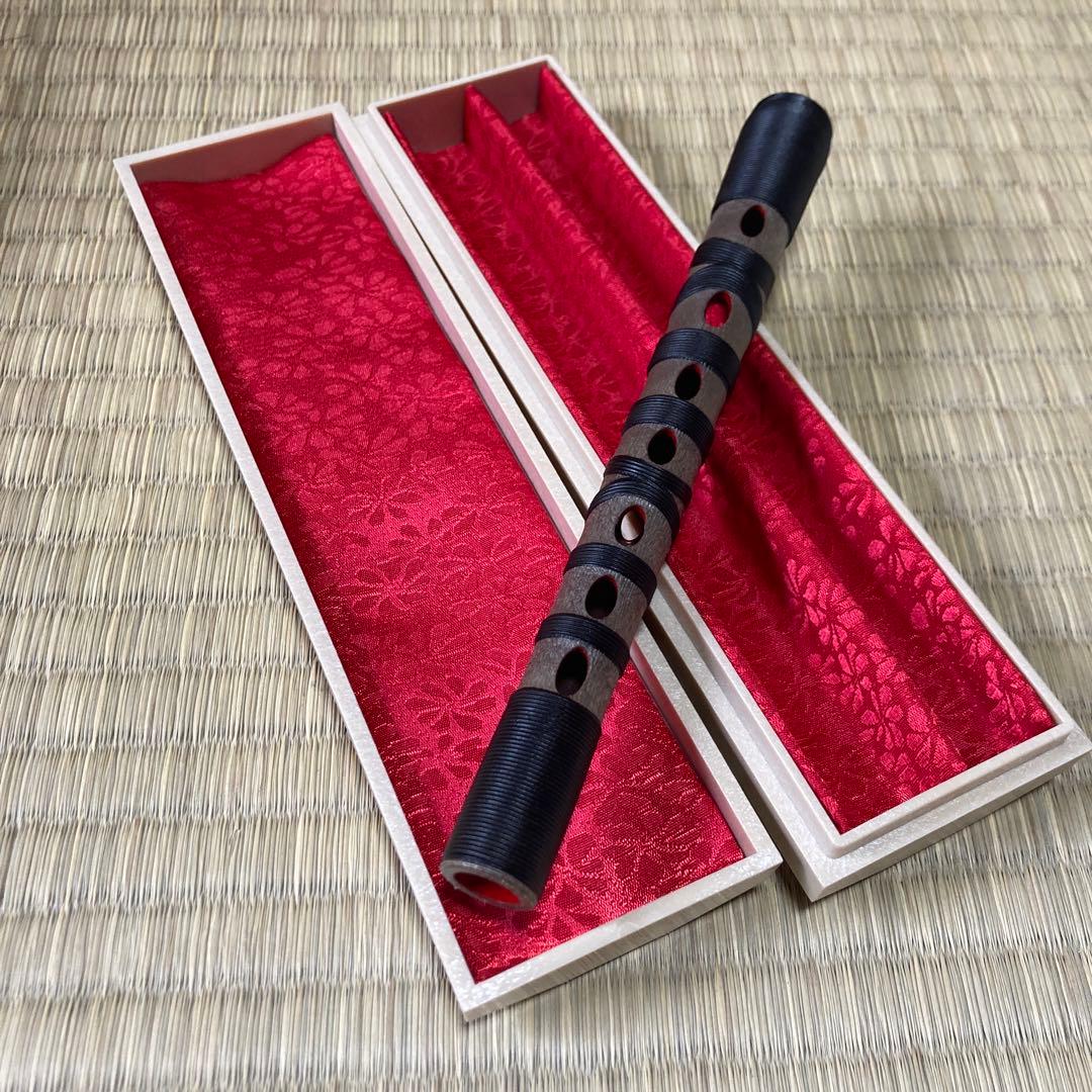 篳篥ひちりき 樹脂製　プラスチック管　すぐ鳴る盧舌ろぜつ付　専用ケース　雅楽⑧