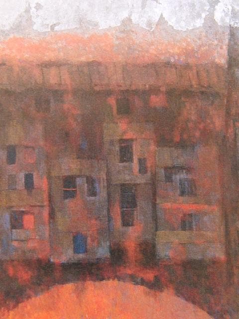 細木成實、【追想の橋】、希少な額装用画集より、新品額装付