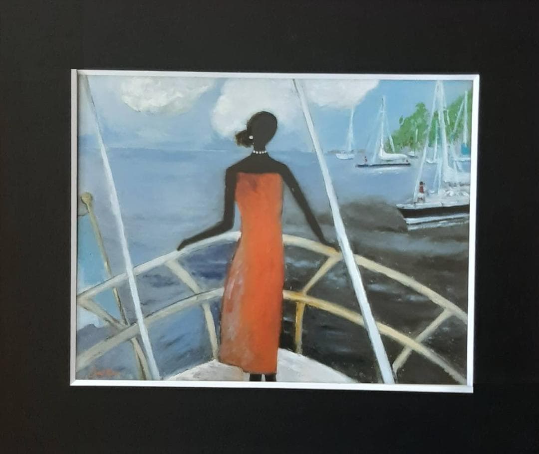 高山彩花、「海」、希少画集の額装画、四季、風景、人気作品