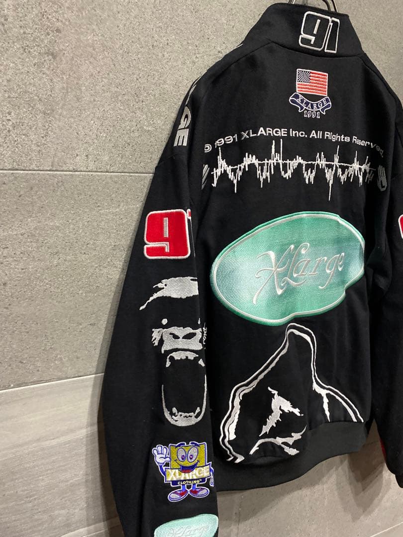 エクストララージ 刺繍ロゴレーシングジャケット 人気Lサイズ - メルカリ
