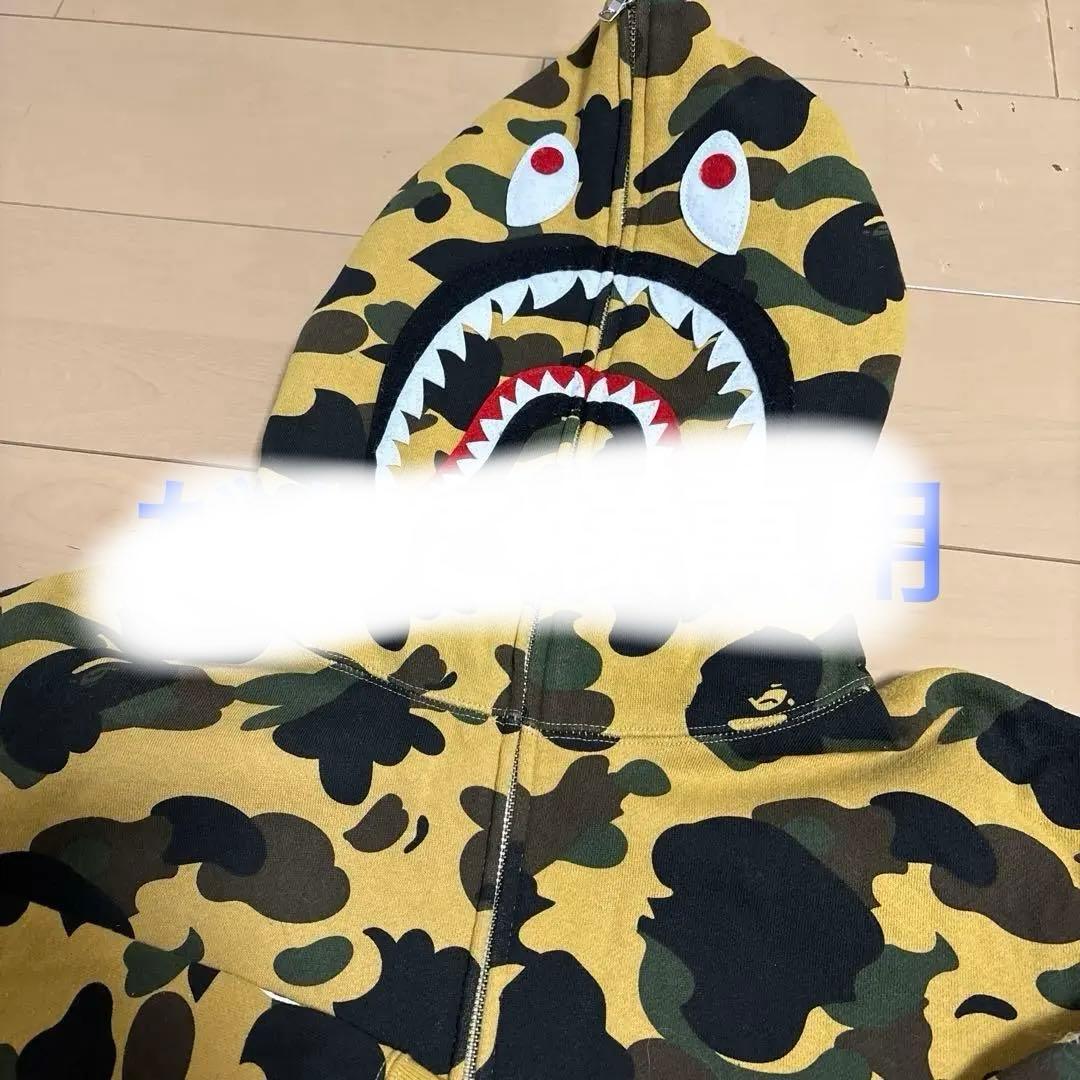 A BATHING APE シャークパーカーカモ柄 - メルカリ
