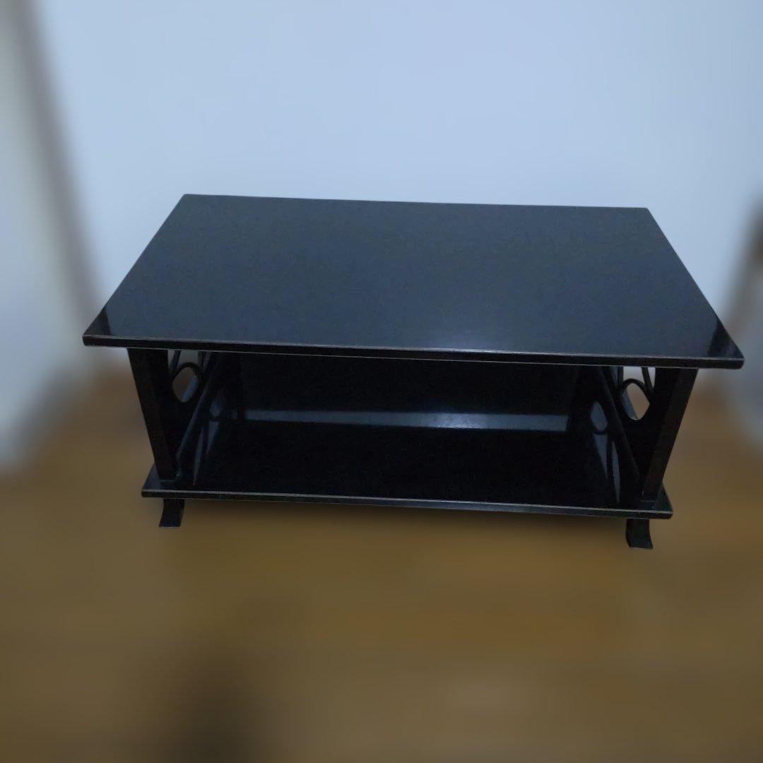 漆塗り？　二段卓　冠卓　花台