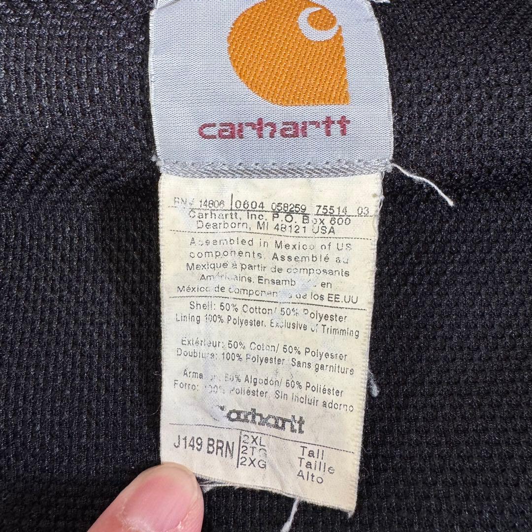 US企画】カーハート裏サーマル ジップアップパーカー 2XL メキシコ製