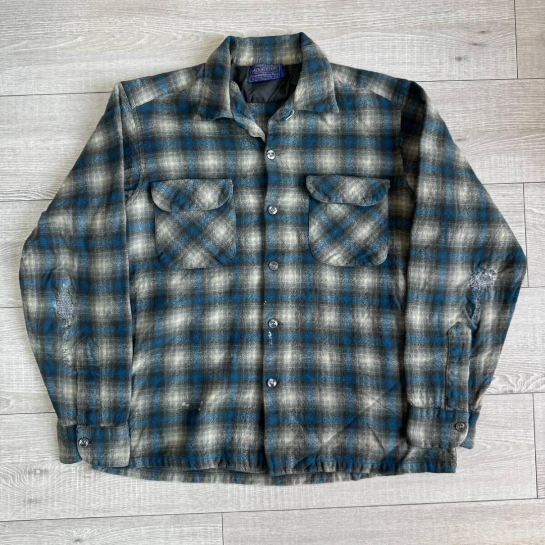 50's Pendleton ボードシャツ 開襟 ウールシャツ Mサイズ - メルカリ