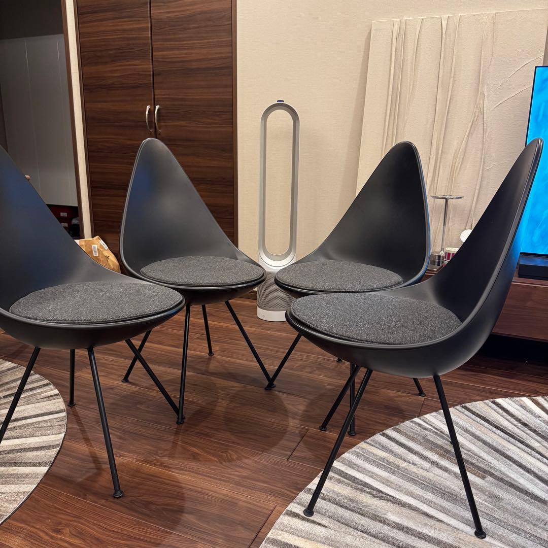 クリオネ　 フリッツハンセンドロップチェア４脚セット