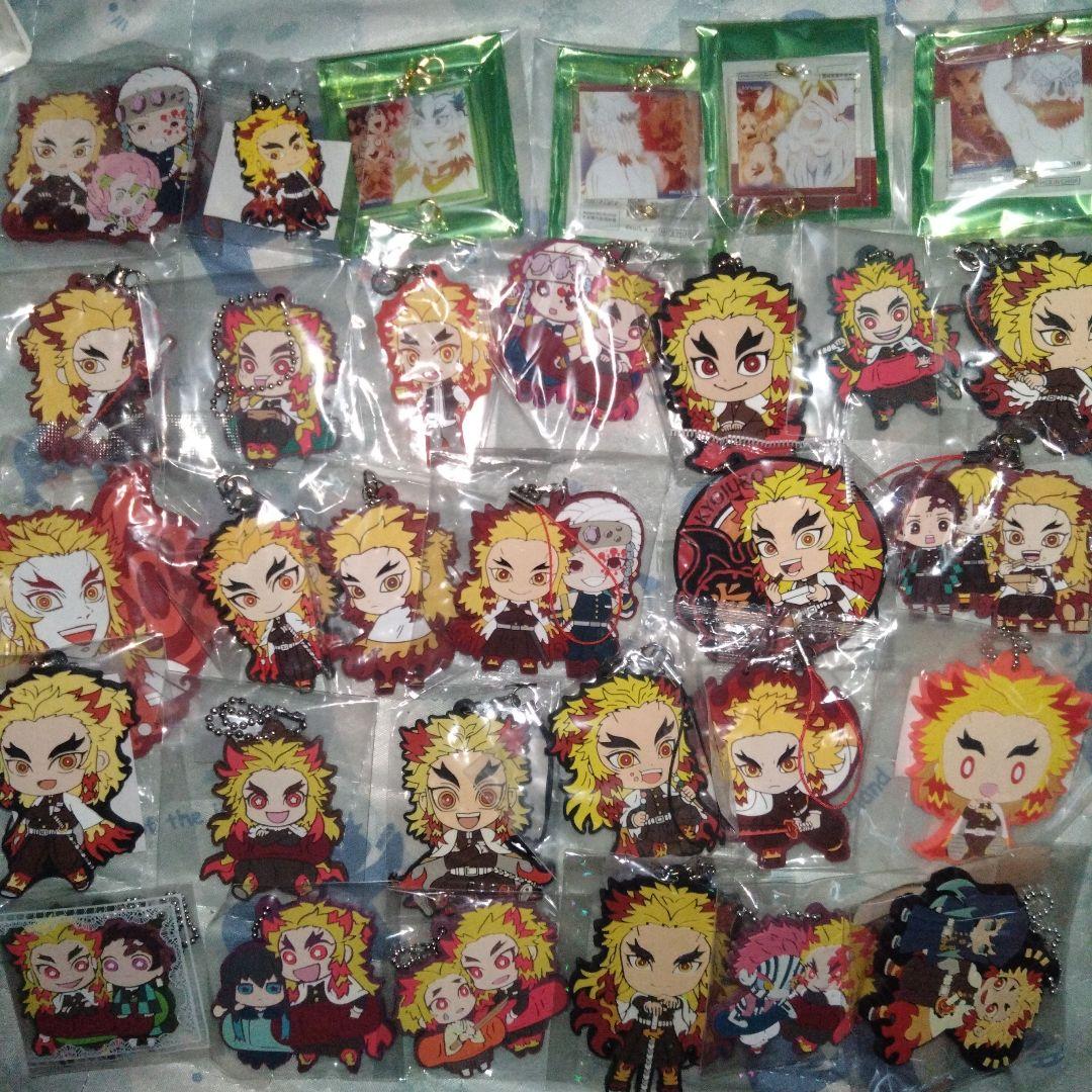 鬼滅の刃 煉獄杏寿郎 まとめ売り カプセルラバーマスコット 絆アクリルチャーム