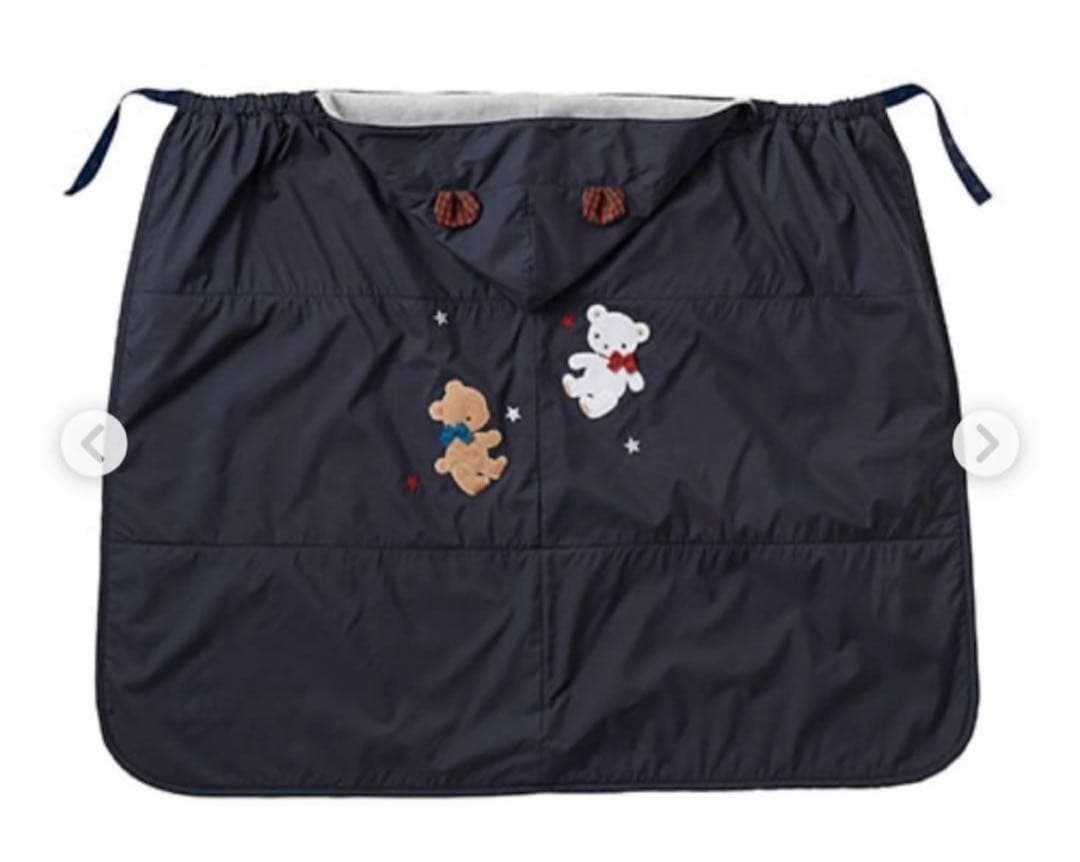 familiarファミリア　3wayブランケット　抱っこ紐　防寒　ベビーカー　紺