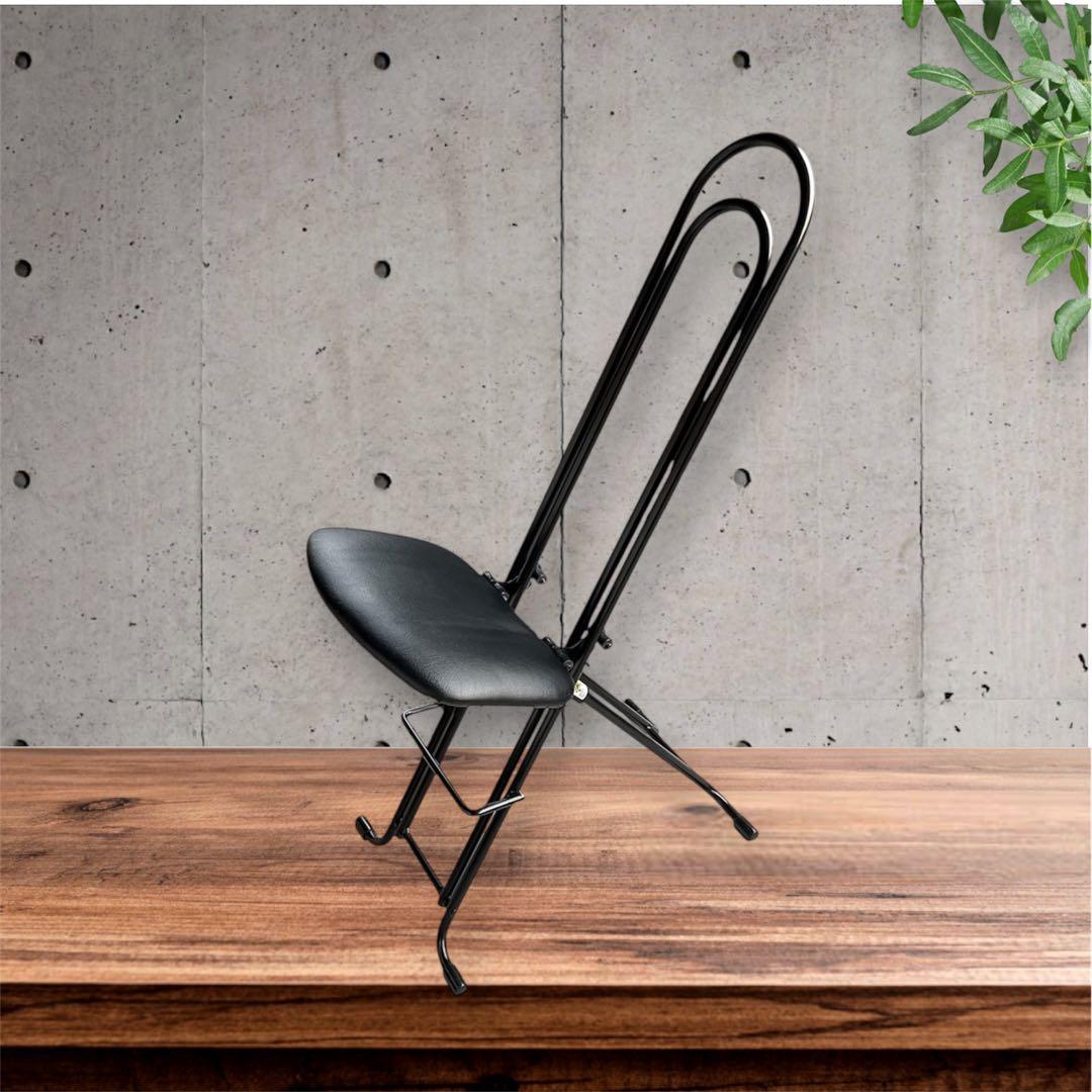 ルネセイコウ製「ベストワークチェア」ブラック LP-800 折り畳み椅子 チェア