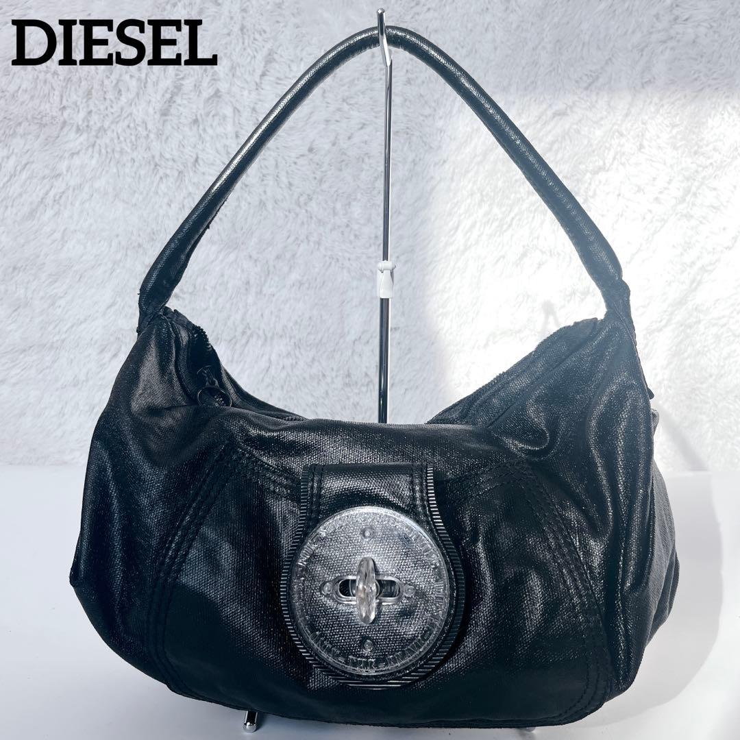 DIESELディーゼル ワンショルダーバッグ ターンロック ブラック y2k