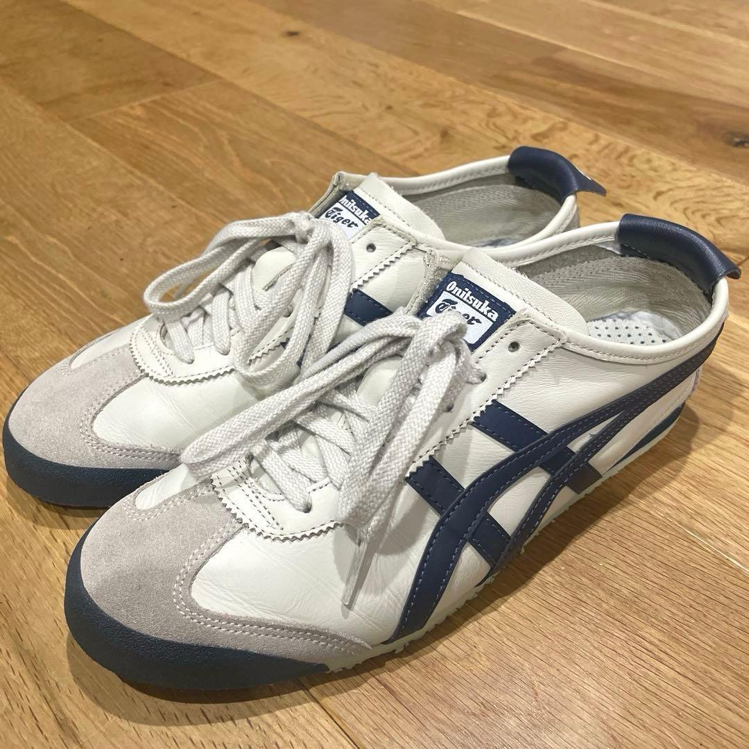 美品Onitsuka TigerオニツカタイガーMEXICO66 ネイビー27㎝ Onitsuka Tiger（オニツカタイガー） スニーカー MEXICO 66 SLIP-ON