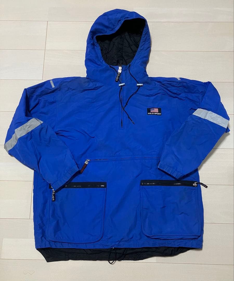 希少‼︎ POLO SPORT ポロスポーツ アノラックナイロンジャケット ブルー