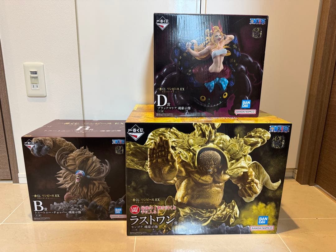 B賞チョッパー&D賞ブラックマリア&ラストワンセンゴク　フィギュア ワンピース フィギュア B賞 D賞 セット - メルカリ