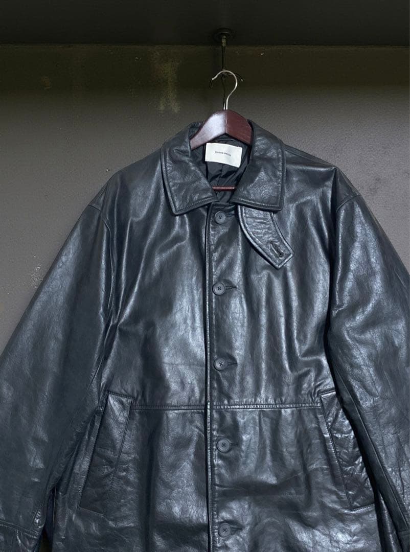 今週限定価格❗️メゾンスペシャル　バッファローレザードレスオーバーカーコート