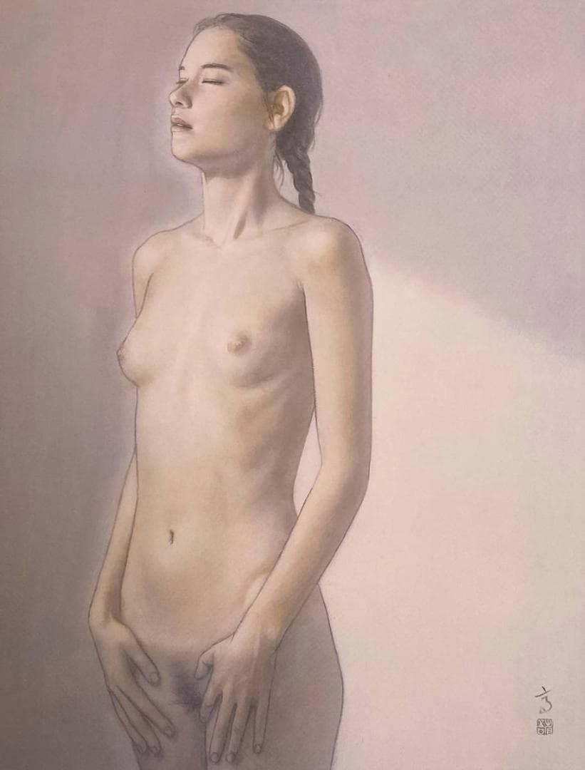 高塚省吾、【真向から朝日】、希少な額装用画集画、新品高級額 額装付