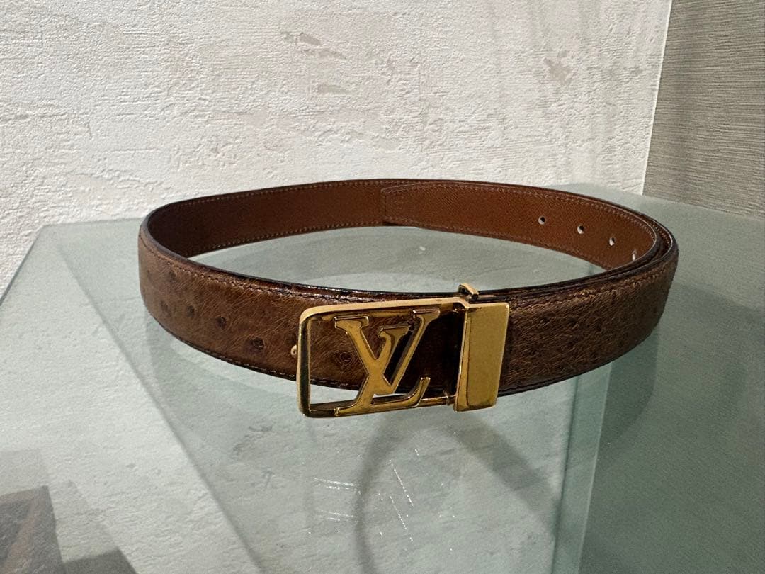 ルイヴィトン LOUIS VUITTON ベルト　オーストリッチ　革ベルト