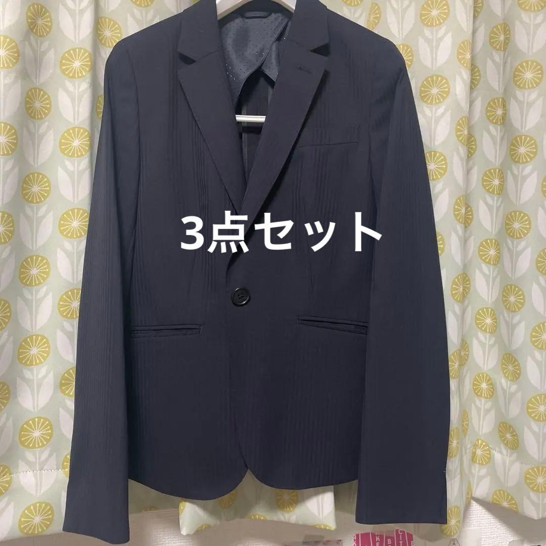 洋服の青山 ウォッシブルスーツ ネイビー 3点セット