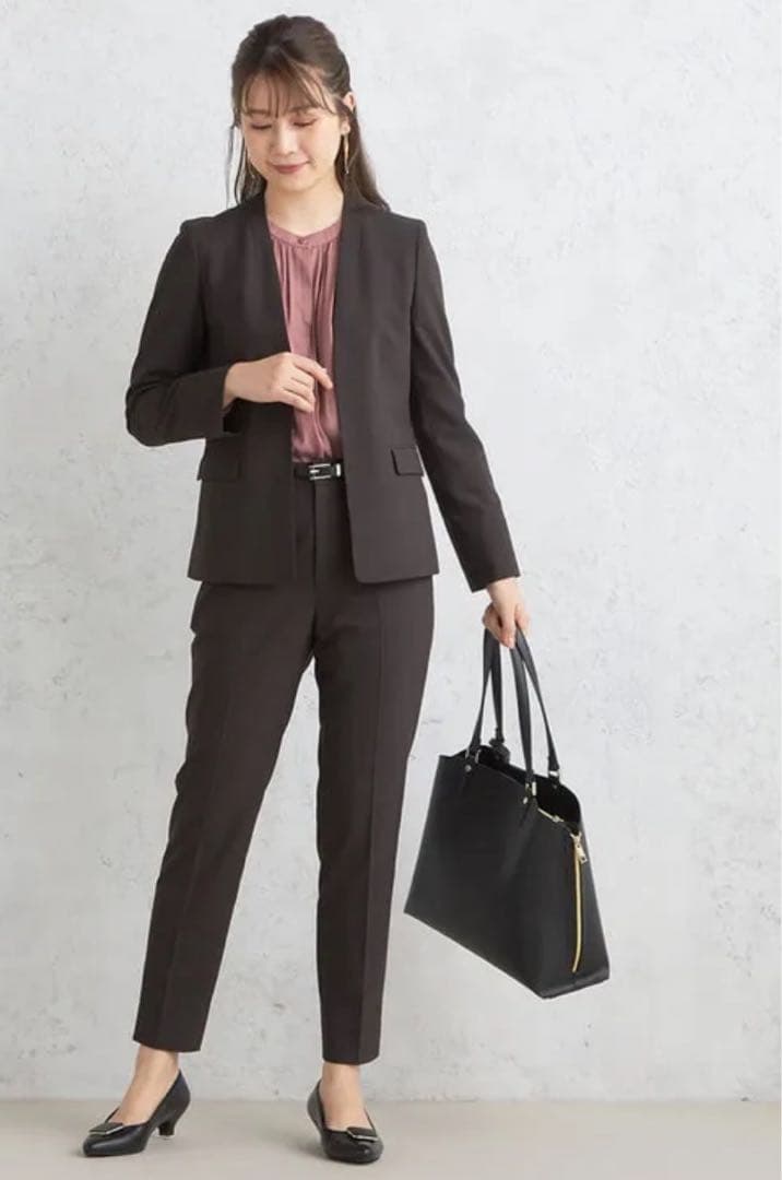 AOKI ダークブラウン ビジネススーツ 上下セット　LES MUES レミュー