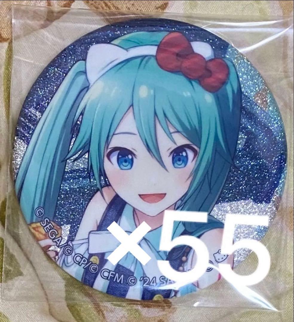 プロセカ 初音ミク サンリオ グリッター缶バッジ グリ缶 A コラボ 予約商品】【再販】グリッター缶バッジ イベントイラストコレクション