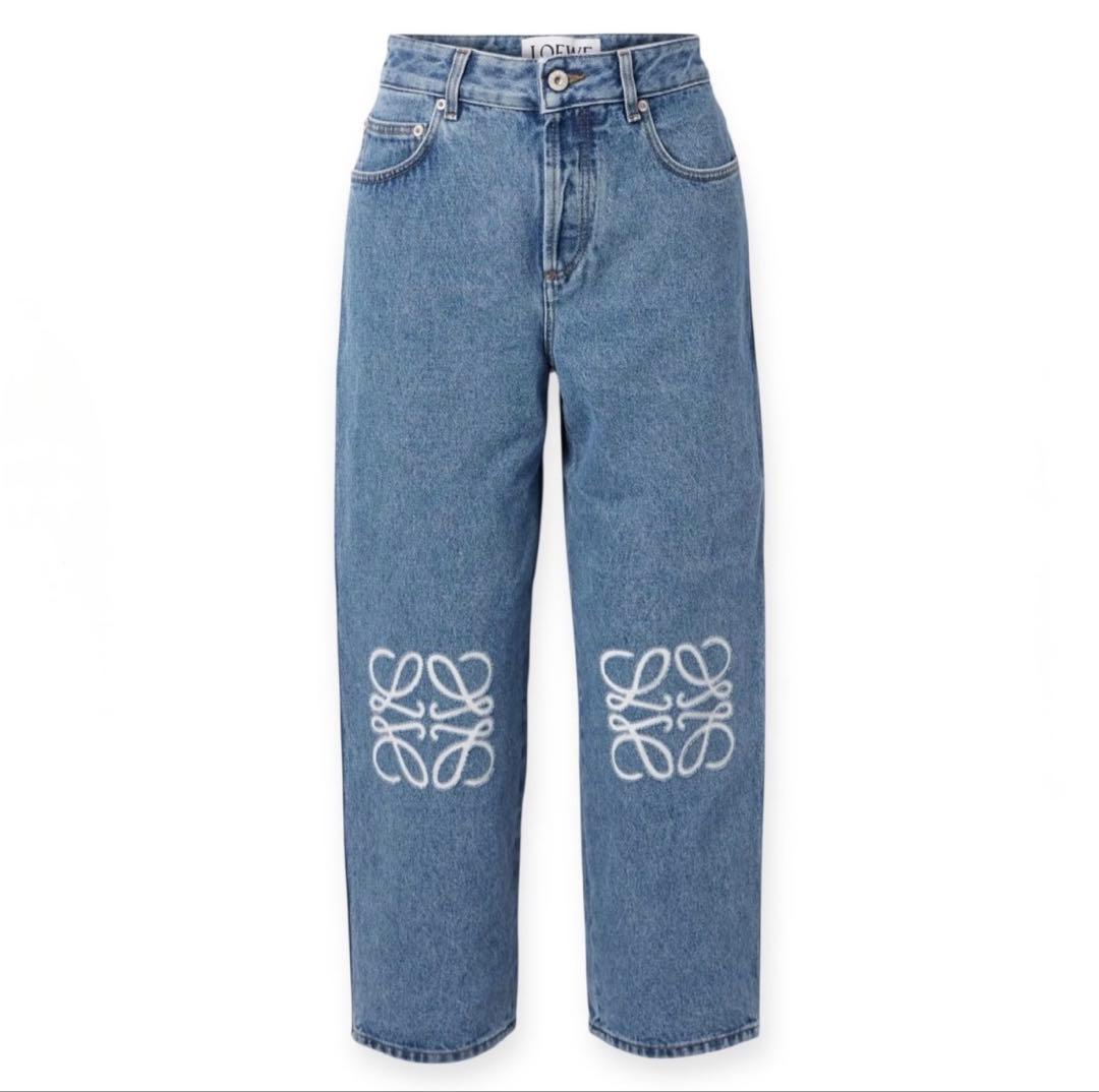 h　LOEWE アナグラム クロップドデニム　３２