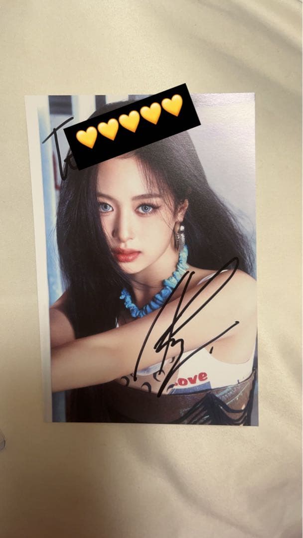 【マサト】BABYMONSTER アヒョン直筆サイン　ベイビーモンスター