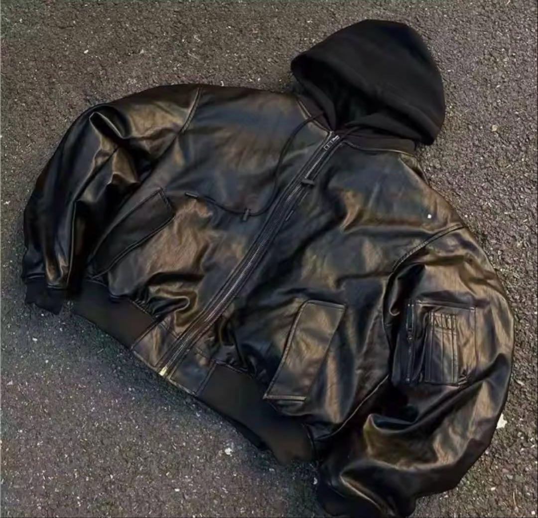 y2k ENTIRE STUDIOS moto 似bomber jacket短丈