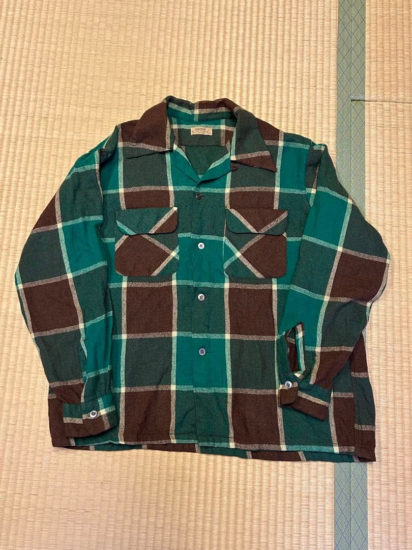 ARROW 開襟ウールシャツ