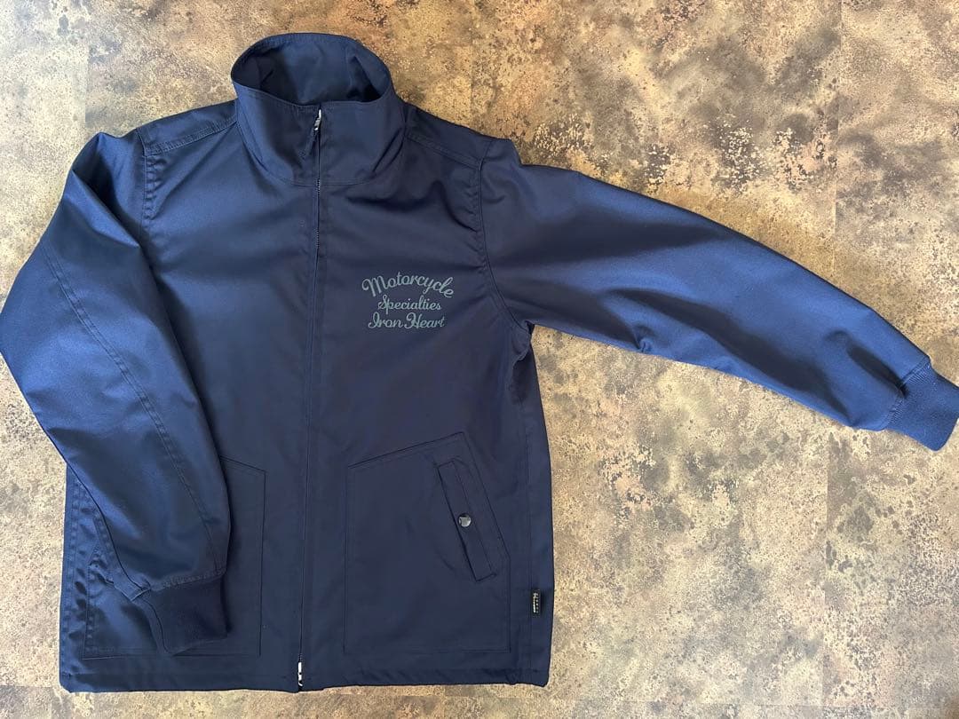 ネイビー ジップアップジャケット 日本製