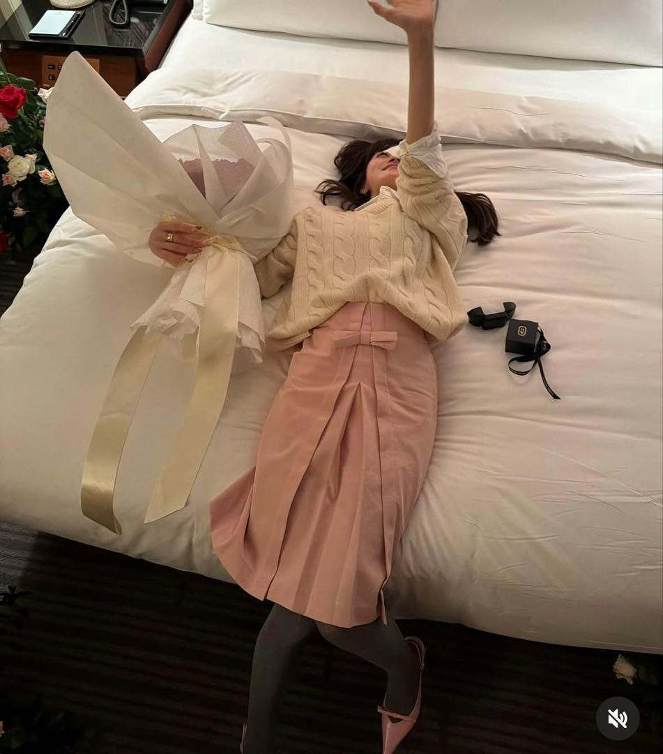 日本完売【】フロントリボンスカート‪‪❤︎‬