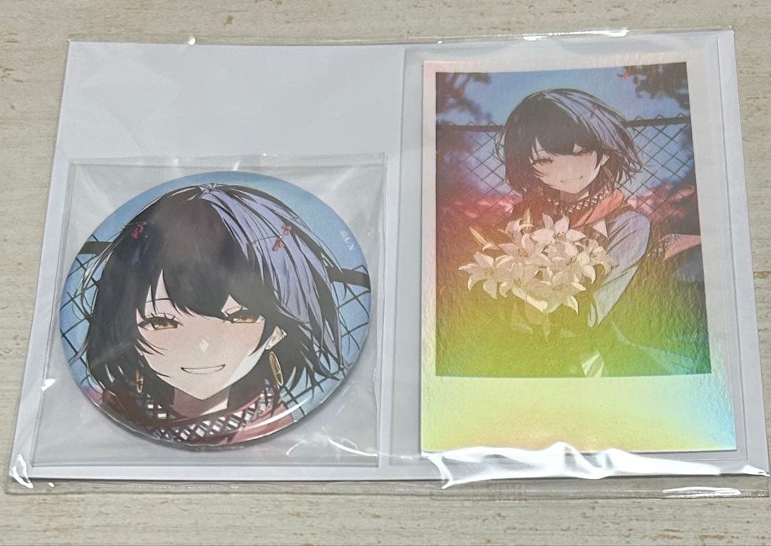 にじさんじ ましろ爻 誕生日グッズ 2025 缶バッジ チェキ風カード