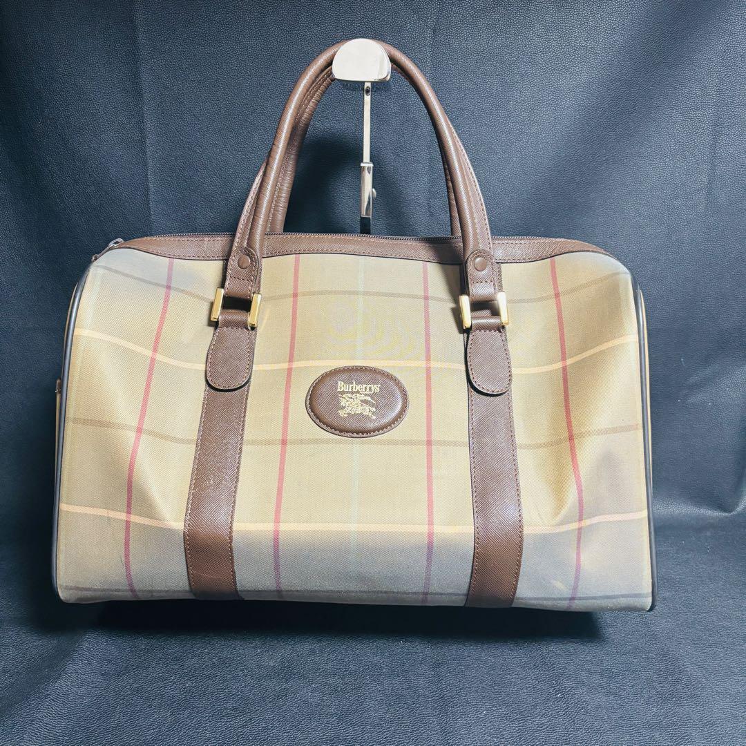 BURBERRYSバーバリー チェック柄 ボストンバッグ　ミニボストン バーバリー ノバチェック柄 ミニボストンバッグ ノヴァチェック