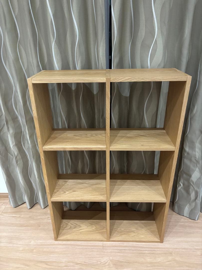 無印　スタッキングシェルフ　ナチュラルウッド 2×3オープンシェルフ スタッキングシェルフセット・5段×3列・オーク材 | 無印良品