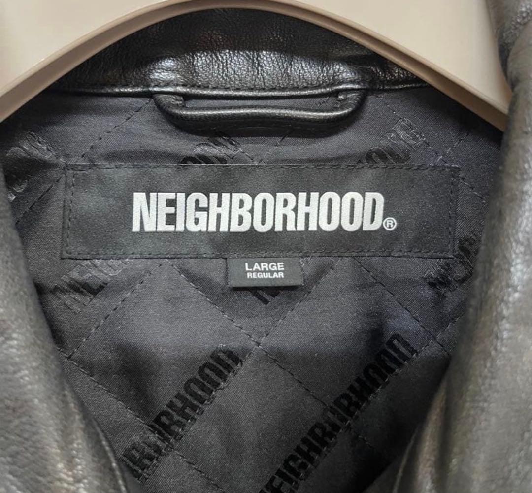 NEIGHBORHOOD ネイバーフッド L 黒 レザージャケット ゴートスキン