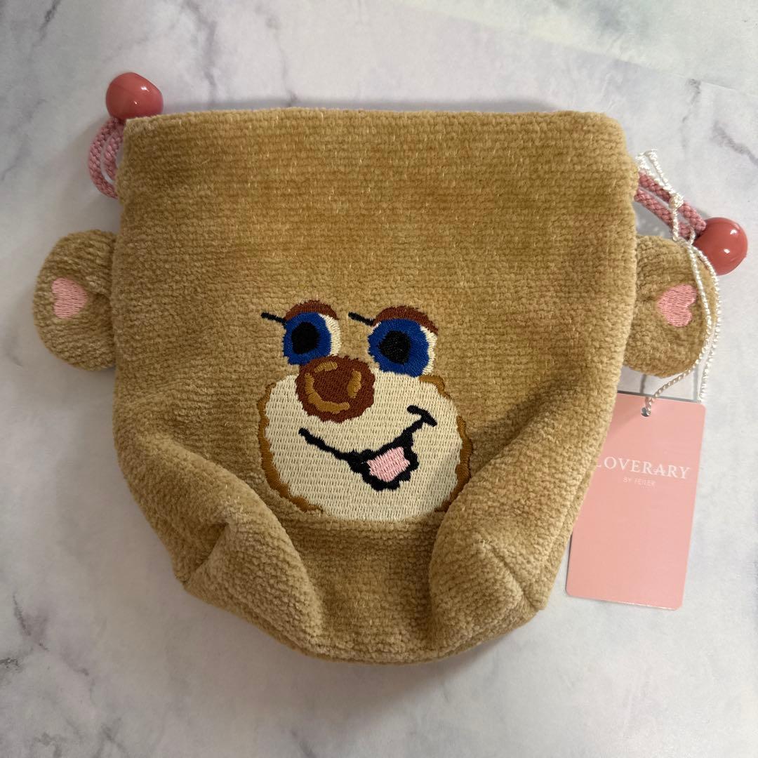 【新品タグ付き】フェイラー ドアップテディガール　耳付き巾着 ポーチ